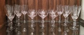 BEAUTIFUL CRYSTAL STEMWARE BY DUNCAN MILLER "TEARDROP CLEAR"