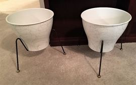 MID CENTURY PLANTERS IN STANDS