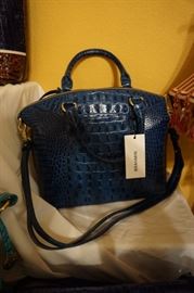 New Large Navy Brahmin Handbag with Tags