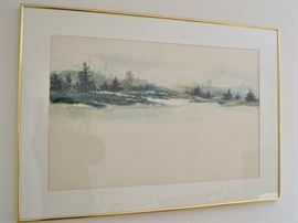 Signed watercolor painting