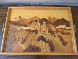 Marquetry tray
