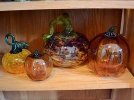 Art glass pumpkins