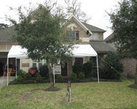 LOOK FOR THE BIG WHITE TENT...