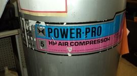 Power Pro 5 hp 60 gallon Compressor runs on 220volt