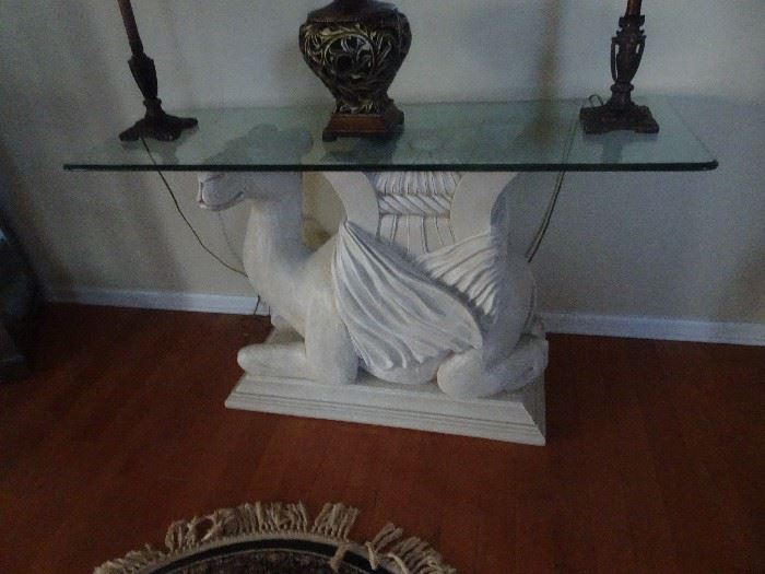 Sensational Camel Base Console Table