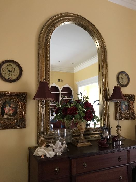 Large gilded mirror