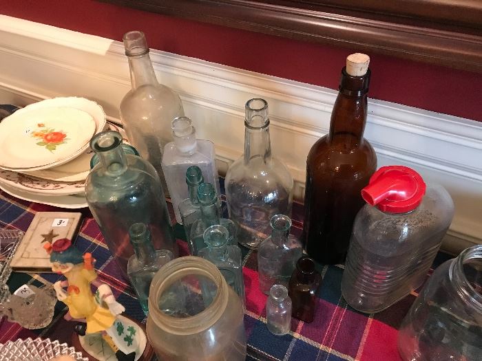 Vintage bottles of all kinds