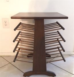 Dark Wood Magazine Table