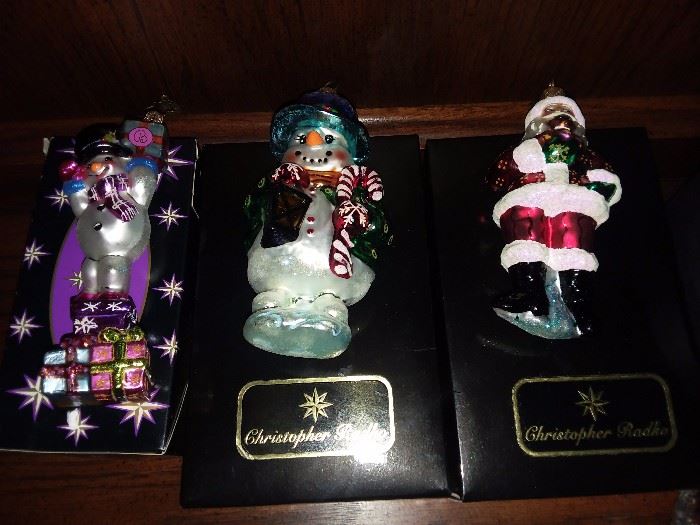 Christopher Radko Ornaments With Boxes