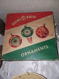 Vintage Shiny Brite Ornaments W/ Box
