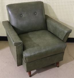 Mid century chair in avocado vinyl