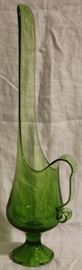 Verde green blown glass vase