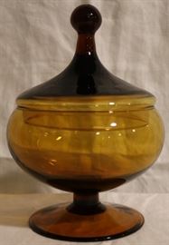 Amber candy dish