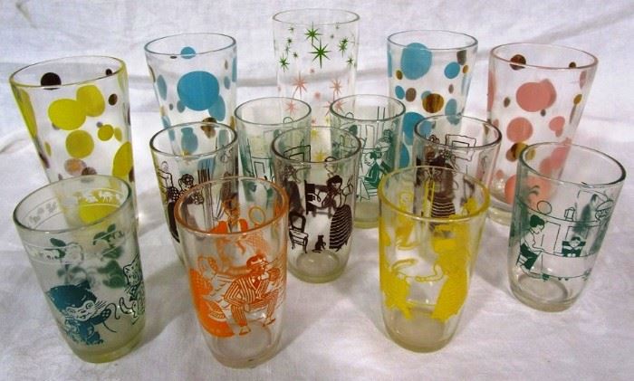 Array of vintage tumblers