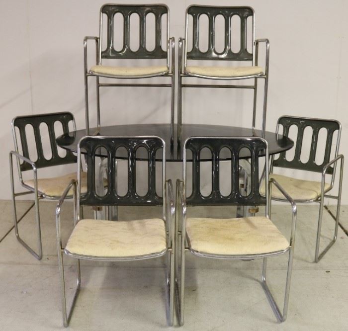 Chrome & acrylic dinette set