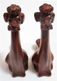 Carved poodles