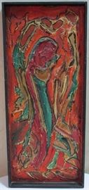 Abstract painting artist signed