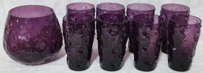 Amethyst glassware