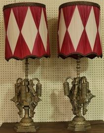 Massive pair Spanish lamps