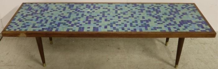 Mosaic tile top coffee table