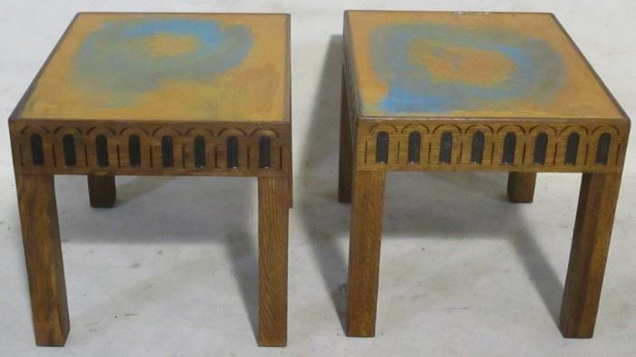 Pair Drexel Guildhall end tables