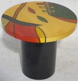 Abstract art end table