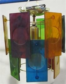 Lucite multi color panel fixture