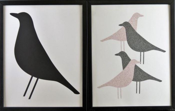 Minimalist Eames Bird on Canvas