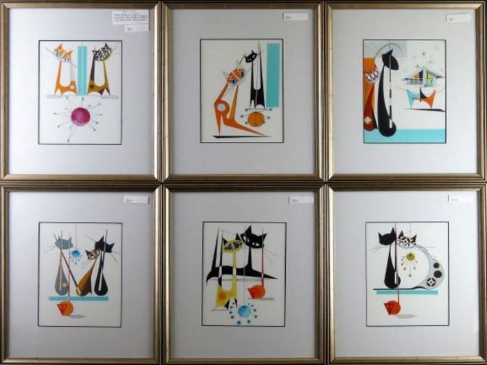 Mid Century Modern Atomic Cats