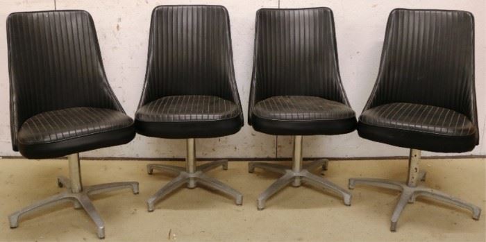 Chromcraft set of X base chairs