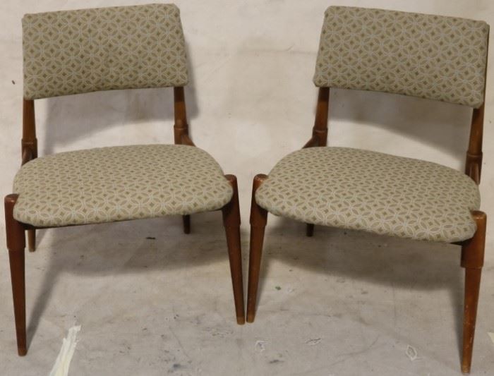 Mid century floating back side chairs