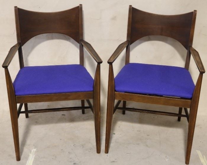 Vintage pair arm chairs