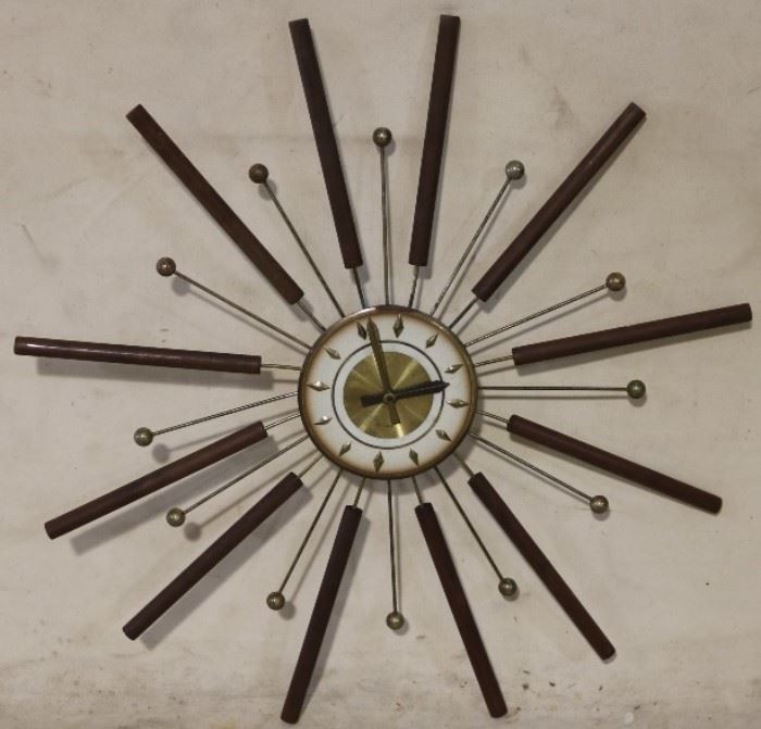 Vintage starburst wall clock