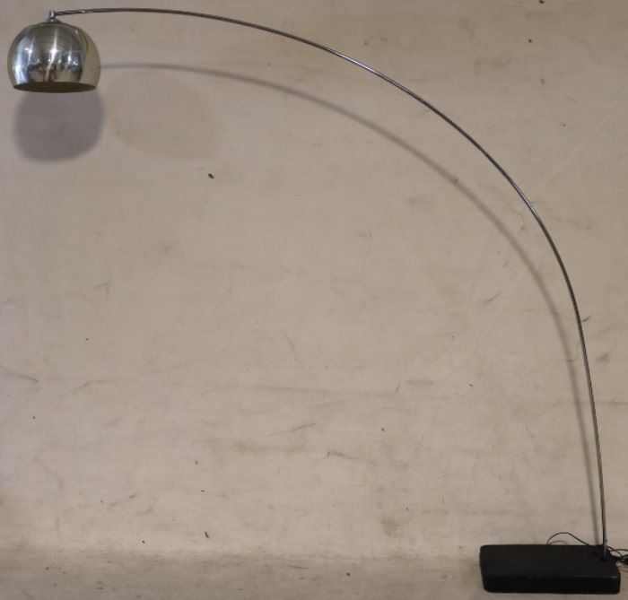 Chrome arc floor lamp