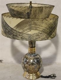 Mottled lamp with unusual shade