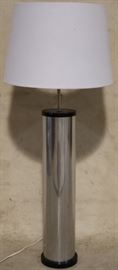 Tubular chrome table lamp