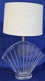 Acrylic shell lamp signed