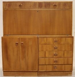 Danish teak fall front secretary