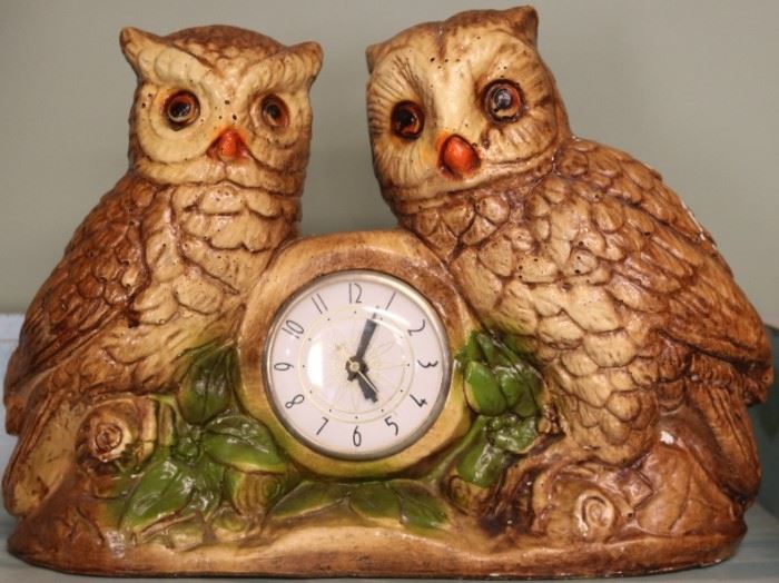 Ceramic Owl  Clock