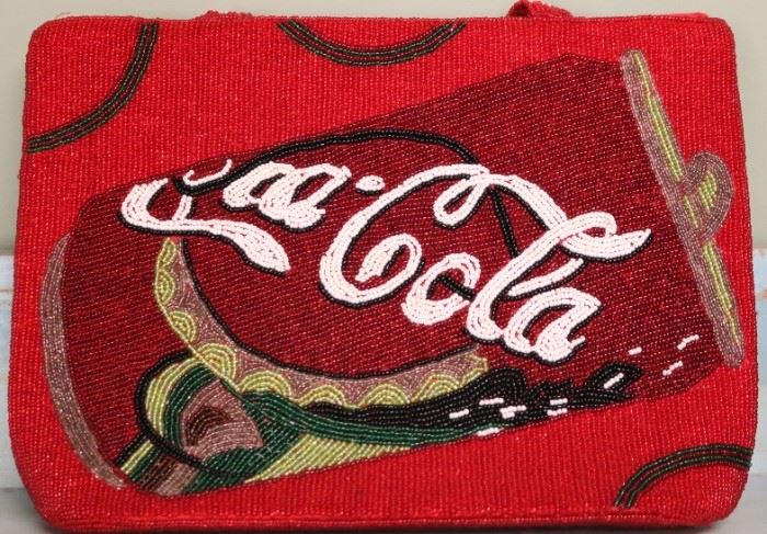 Coca Cola Beaded Purse