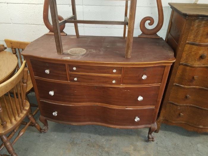 Antique Chest of Drawers with Mirror Brackets 