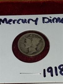 1918 Mercury Dime 