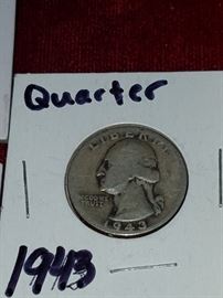 1943 Silver Quarter 