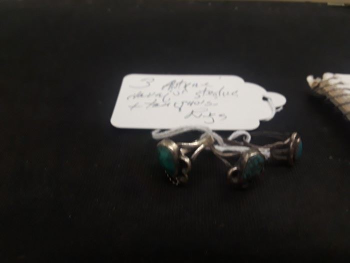 Antique Sterling and Turquoise Navajo Ring