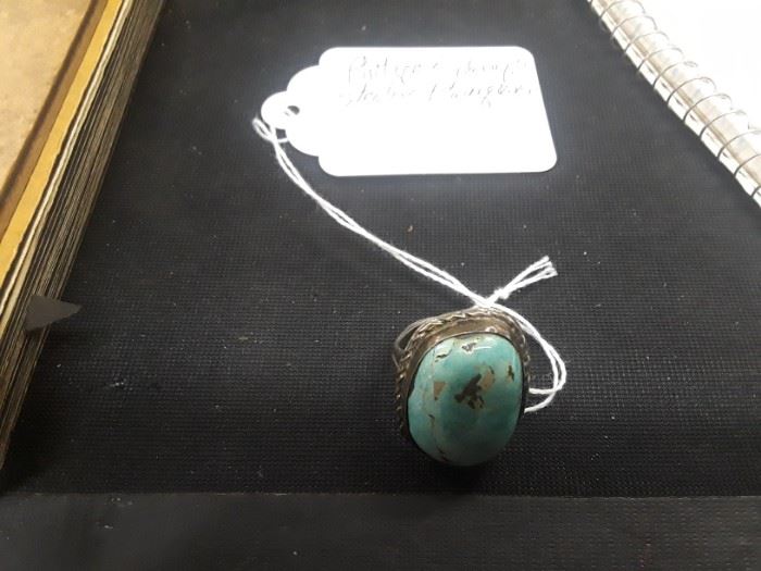 Antique Sterling and Turquoise Navajo