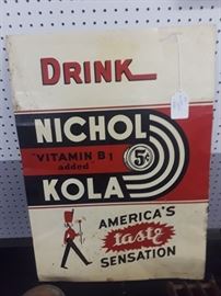 1941 Nichol Kola Rare Sign 