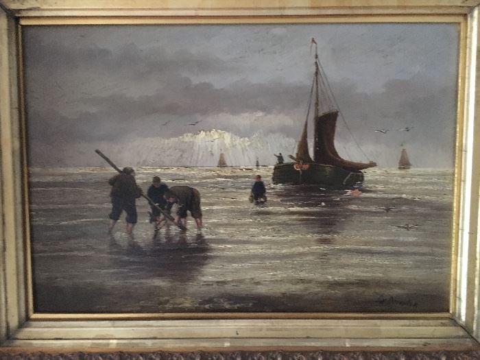 Original oil on canvas by listed artist Jan Frederik Van Deventer (1822 -1886, Dutch)