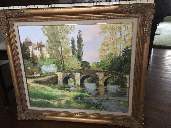 Painting by Claude Jounet, listed French artist