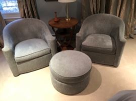 Custom Made Chairs and Ottoman