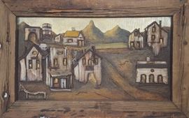 Art Mixed Media Ghost Town